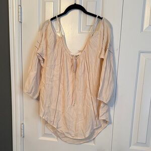 Astr Cream Peasant Blouse